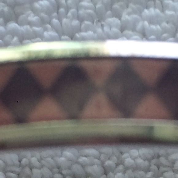 Hermès Maroon & Rose Narrow Enamel Bangle Bracelet - Picture 7 of 7